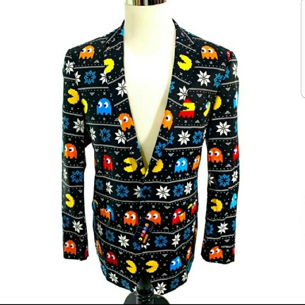 New Pac-man Suitmeister Suit slim Fit slik feel